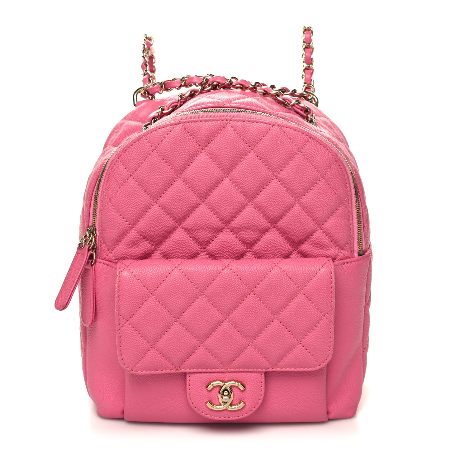 Caviar Quilted Large CC Day Backpack Pink
