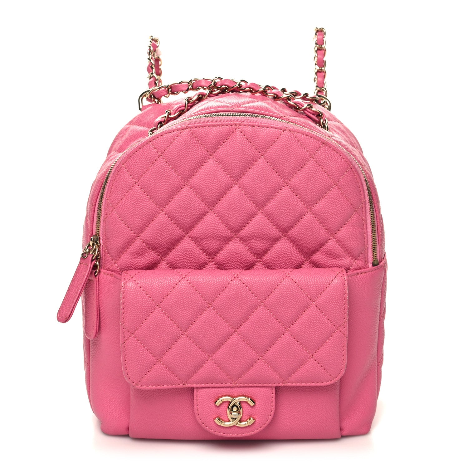 Chanel Caviar Quilted Large CC Day Backpack Pink 1 of 10