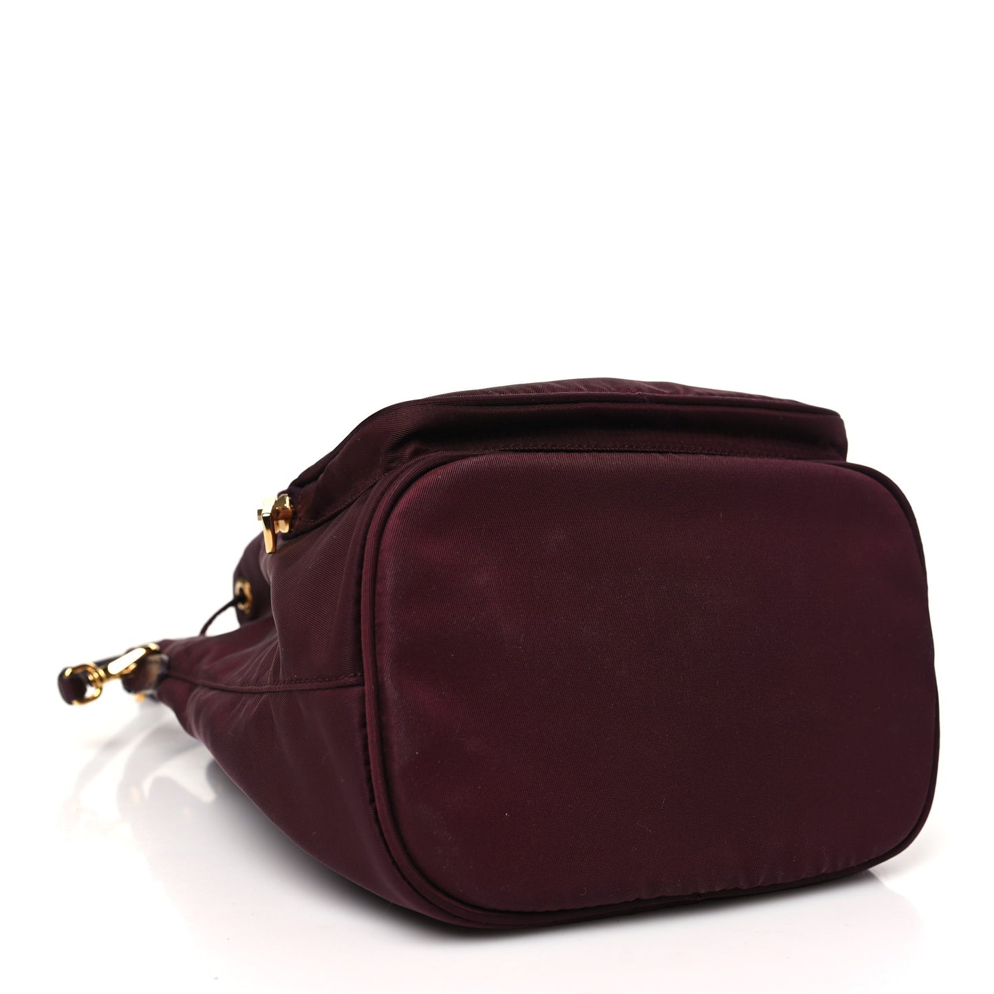 Re-Nylon Saffiano Duet Bucket Crossbody Bag Bordeaux