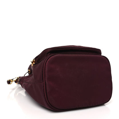 Prada Re-Nylon Saffiano Duet Bucket Crossbody Bag Bordeaux 4 of 10
