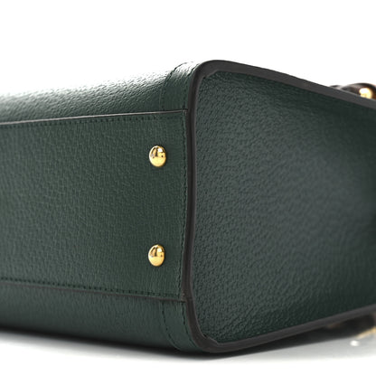 Gucci Textured Dollar Calfskin Web Small Diana Tote Bag Green 9 of 9