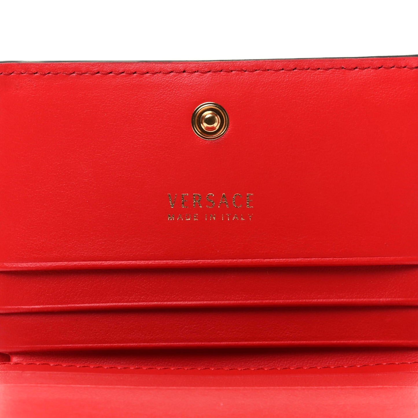 Calfskin Virtus Bifold Wallet Red