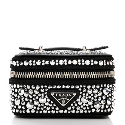 Prada Satin Crystal Degrade Jewelry Beauty Case Metal 2 of 9