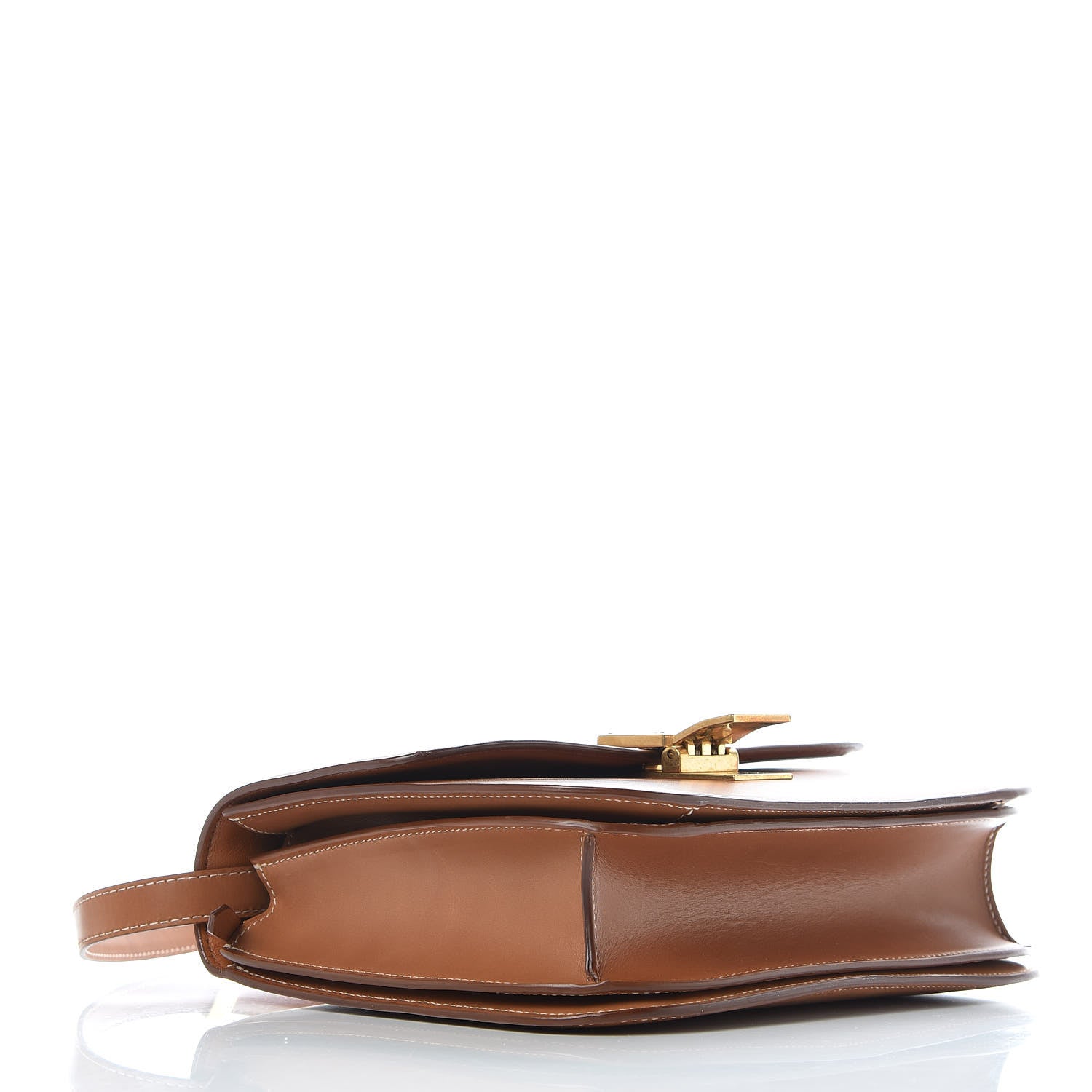 Celine Smooth Calfskin Medium Classic Box Flap Bag Camel 4 of 9