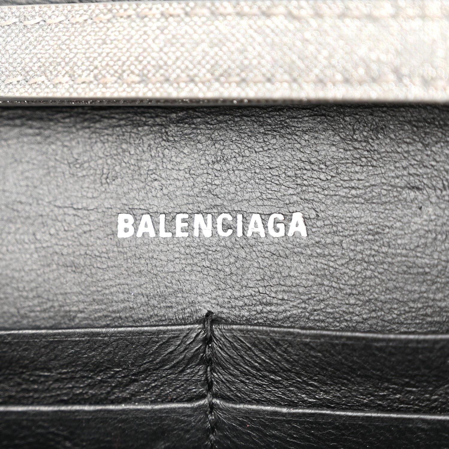 Balenciaga Glitter Fabric Hourglass Chain Bag Grey 6 of 9