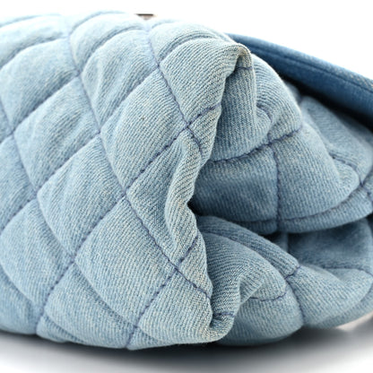 Stella McCartney Eco Denim Quilted Small Beckett Shoulder Bag Blue 9 of 11