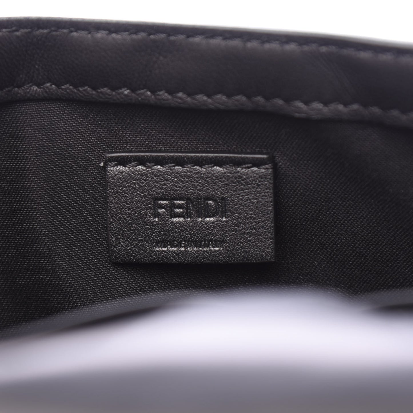 Nappa FF 1974 Embossed Mini Baguette Black