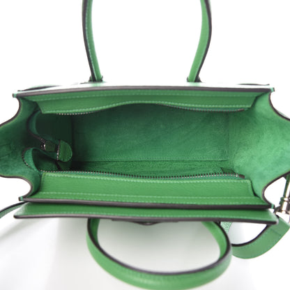 Celine Drummed Calfskin Nano Luggage Mint 5 of 12