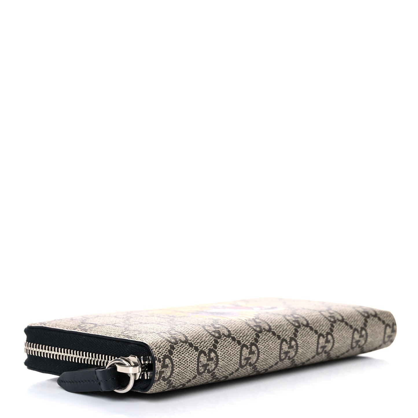 GG Supreme Monogram Tiger Zip Around Wallet