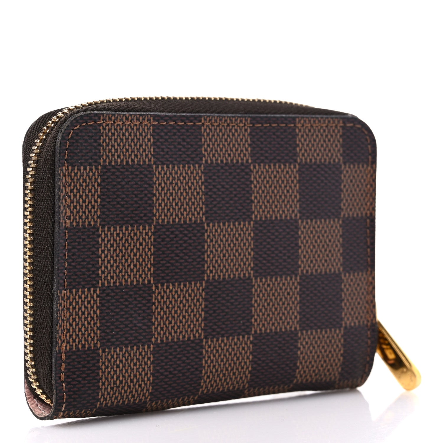 Louis Vuitton Damier Ebene Zippy Coin Purse Rose Ballerine 3 of 10