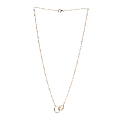 Cartier 18K Pink Gold Interlocking LOVE Necklace 3 of 8