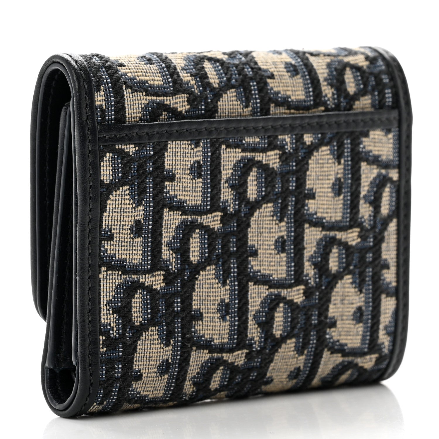 Christian Dior Oblique 30 Montaigne Lotus Wallet Blue 3 of 6