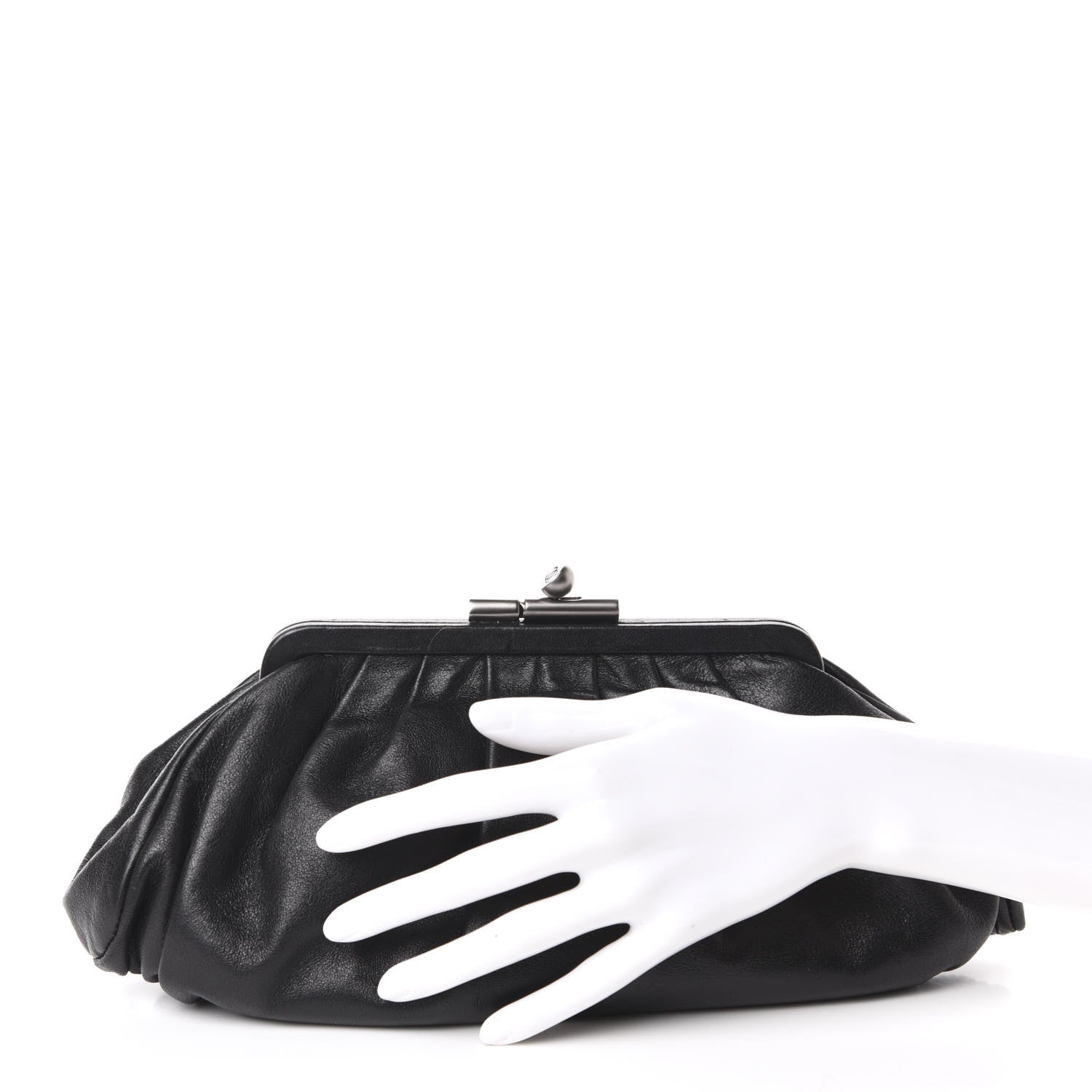 Chanel Lambskin Monte Carlo Clutch Black 2 of 11