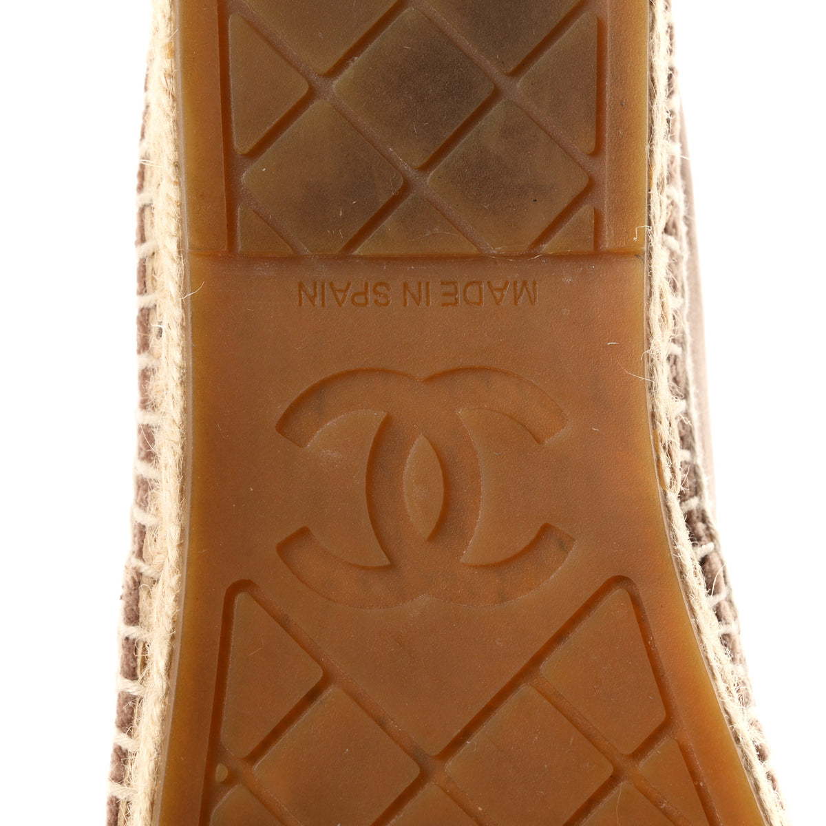 Chanel Velvet Logo Espadrilles 38 Beige Black 7 of 9