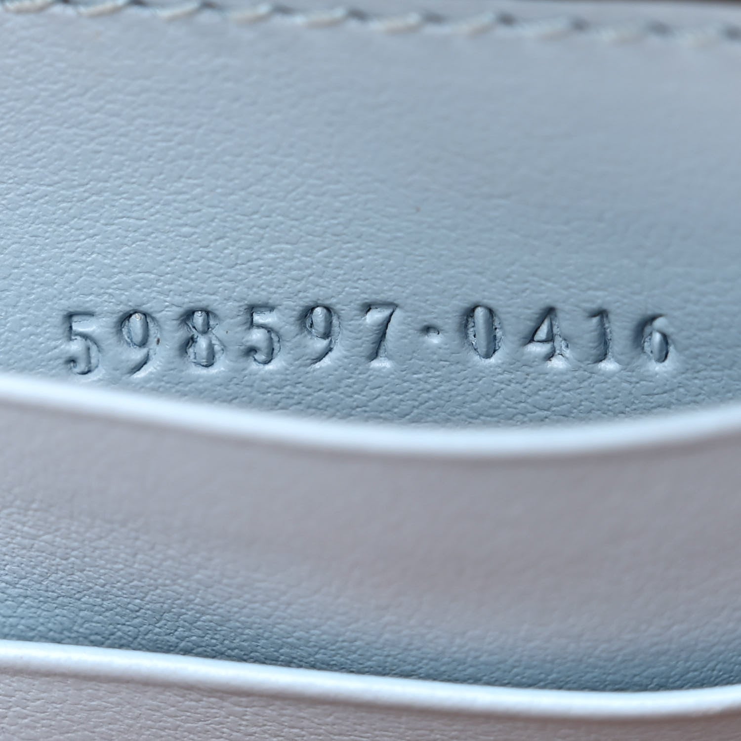 Gucci Calfskin Matelasse Mini GG Marmont Crossbody Bag Porcelain Light Blue 7 of 10