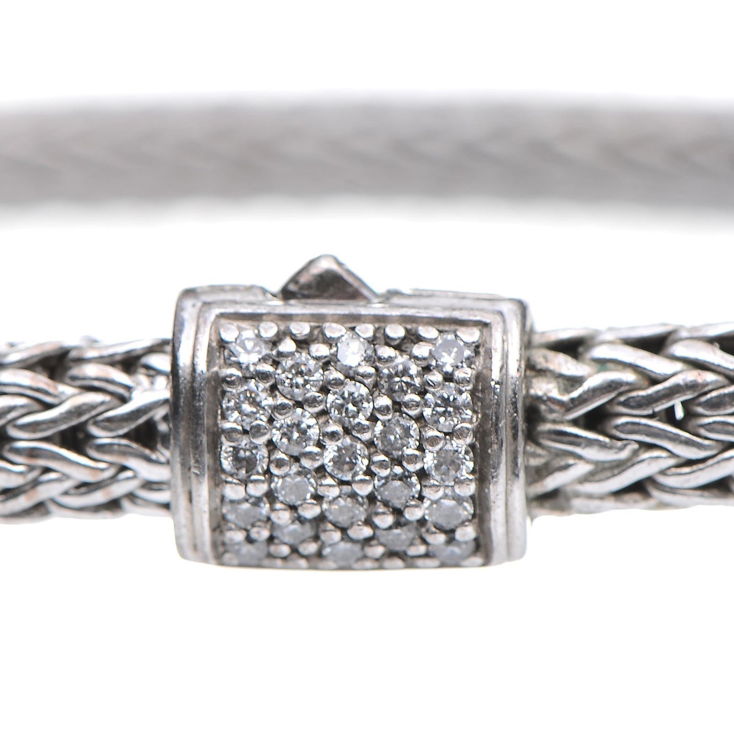 Sterling Silver Diamond Classic Chain Bracelet M