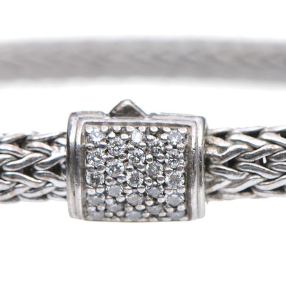 John Hardy Sterling Silver Diamond Classic Chain Bracelet M 3 of 5