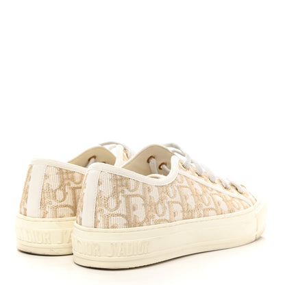 Christian Dior Canvas Oblique Walk'N'Dior Low Top Sneakers 39 Gold 4 of 8