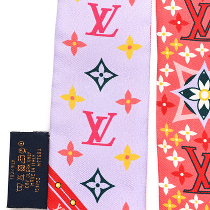 Louis Vuitton Silk Monogram Flowers Forever Bandeau Red 3 of 4