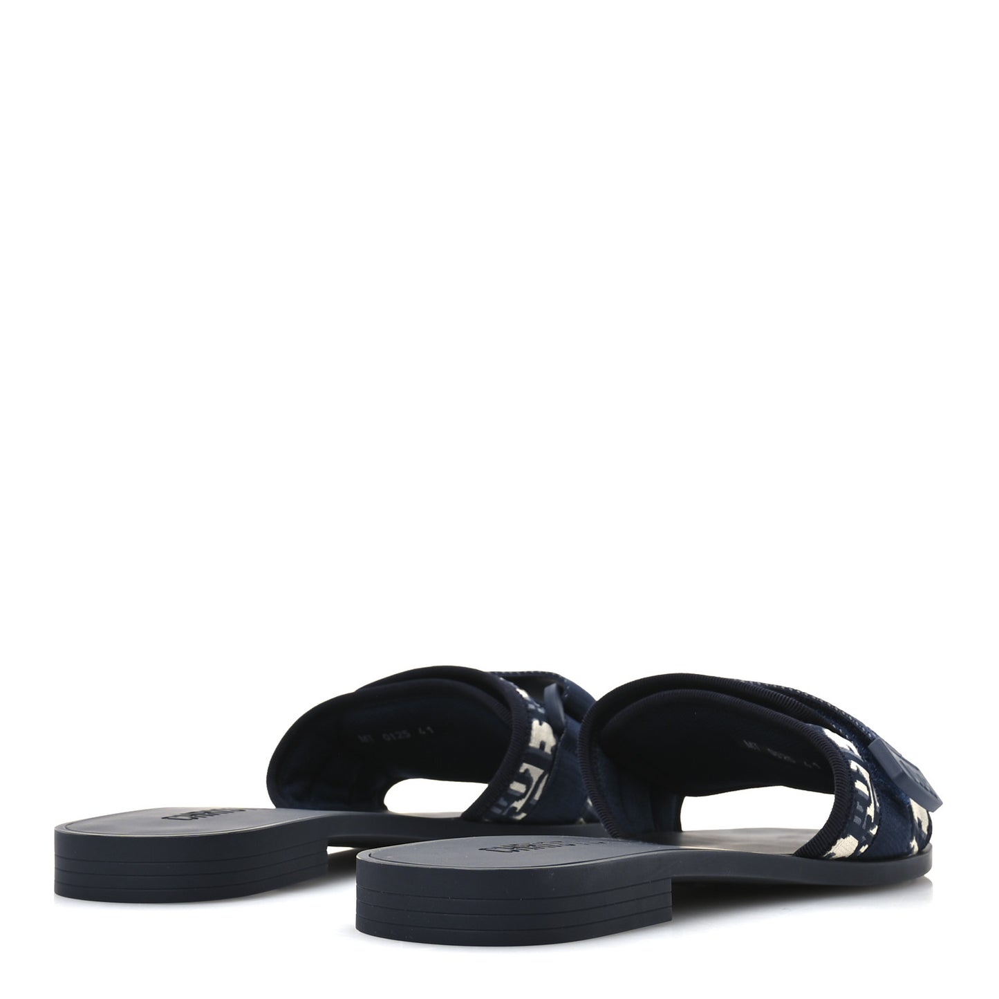 Nylon Oblique Dio(r)evolution Slide Sandals 41 Deep Blue