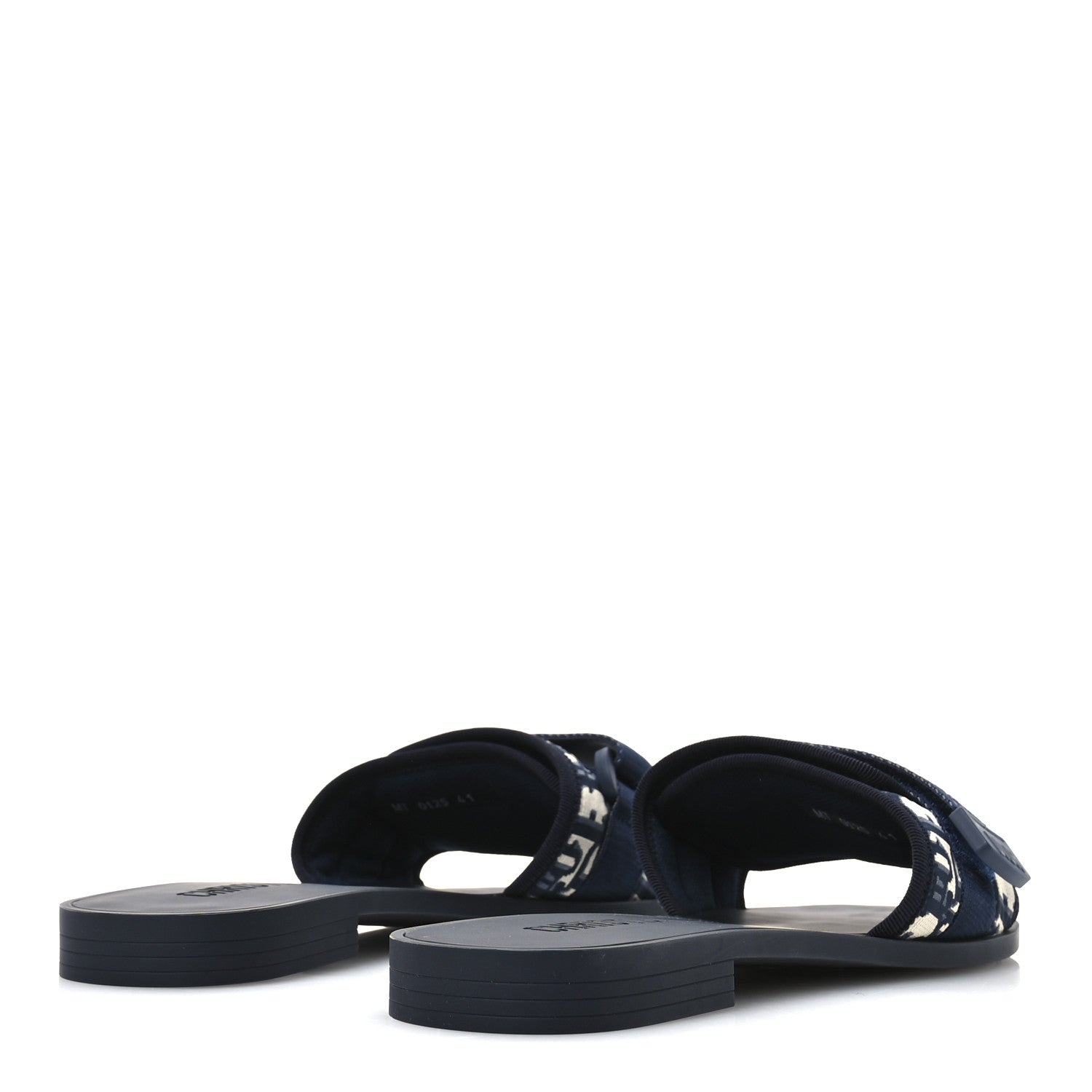 Christian Dior Nylon Oblique Dio(r)evolution Slide Sandals 41 Deep Blue 5 of 9