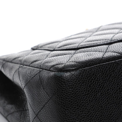 Chanel Caviar Quilted Jumbo Single Flap Black 10 of 12