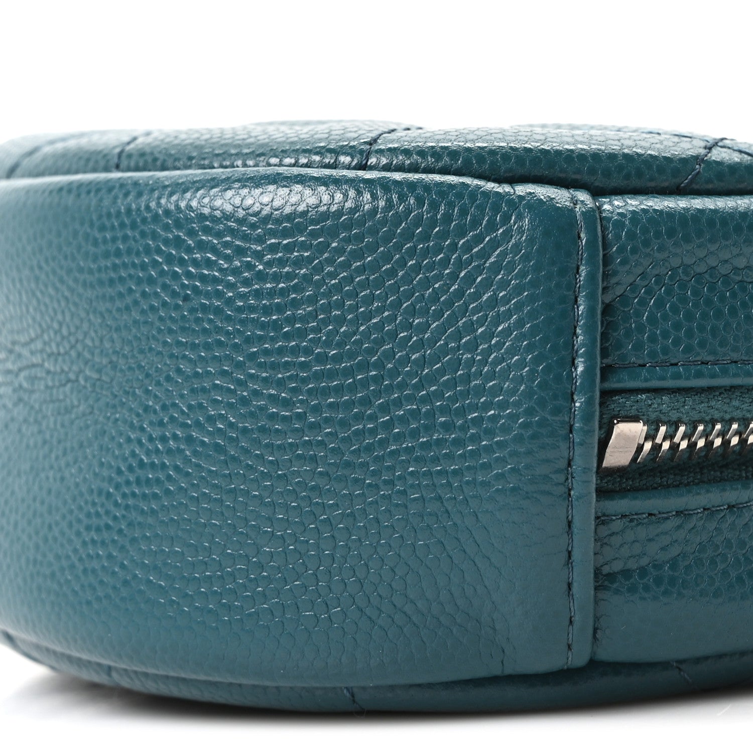 Chanel Caviar Quilted Round Clutch With Chain Green 10 of 10