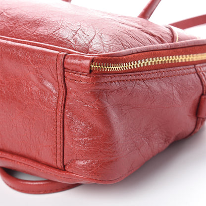 Balenciaga Agneau S Blanket Square Tote Rouge Brique 9 of 9