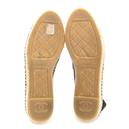 Chanel Lambskin CC Espadrilles 37 Black 5 of 7