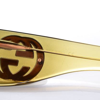Gucci Acetate Oversized Interlocking G Sunglasses Yellow 7 of 9
