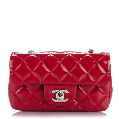 Chanel Patent Calfskin Quilted Extra Mini Flap Red 1 of 8