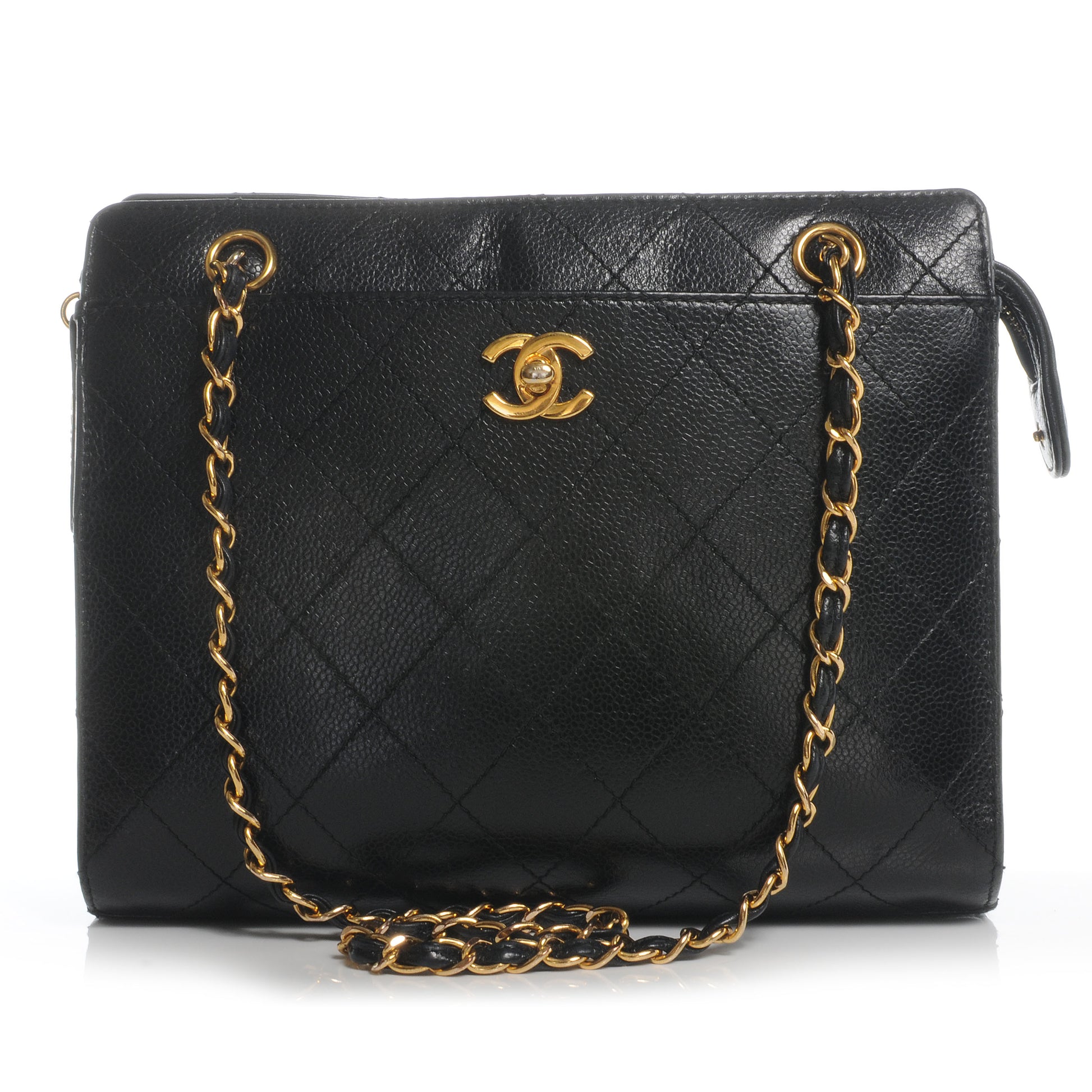 Chanel Caviar Diamond Stitched Shoulder Bag Black 1 of 9