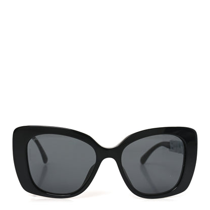 Chanel Acetate Strass Square Sunglasses 5422-B-A Black White 2 of 7