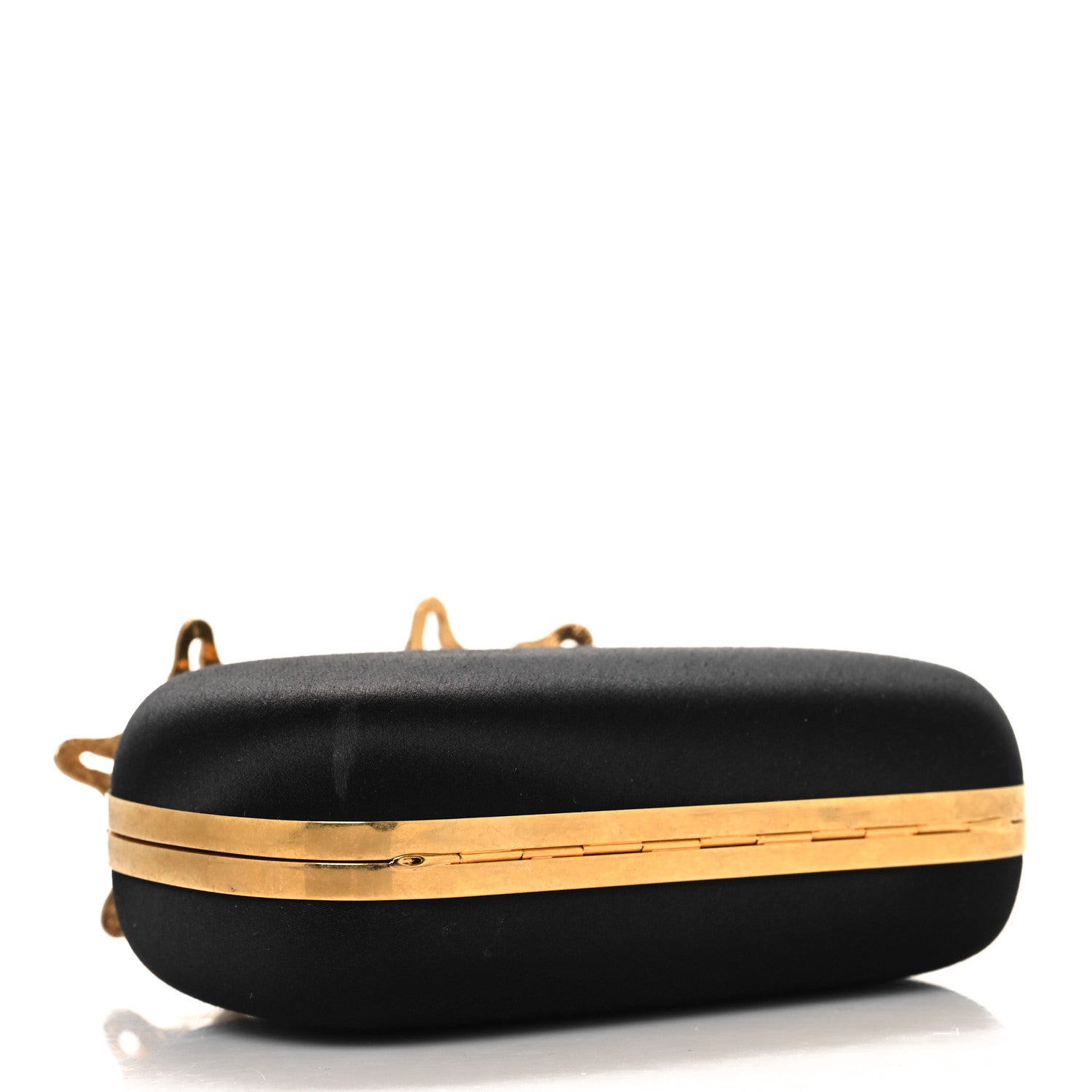 Alexander McQueen ALEXANDER MCQUEEN Satin Salamander Knuckle Box Clutch Clutch Black 4 of 13
