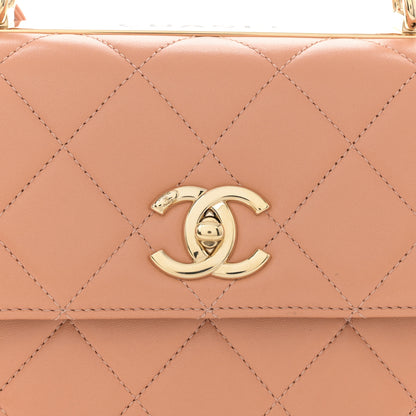 Chanel Lambskin Quilted Small Trendy CC Dual Handle Flap Bag Camel 9 of 13