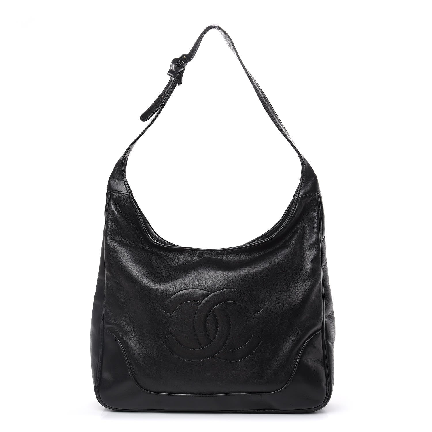 Chanel Calfskin CC Hobo Black 1 of 15