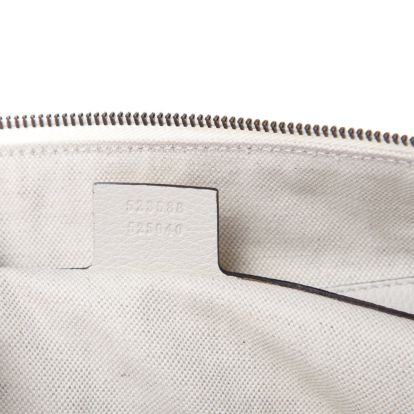 Grained Calfskin Logo Half Moon Hobo White