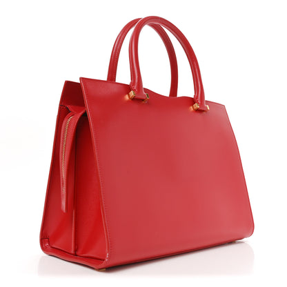 Saint Laurent Grain De Poudre Medium Uptown Tote Rouge Eros 3 of 10