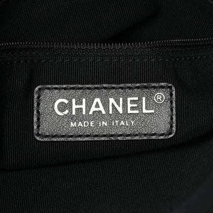 Chanel Calfskin Quilted Drawstring Bucket Bag Black 6 of 15