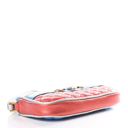 Gucci Laminated Nappa Trapuntata Zumi iPhone Case Rosso Marine Argento 3 of 9