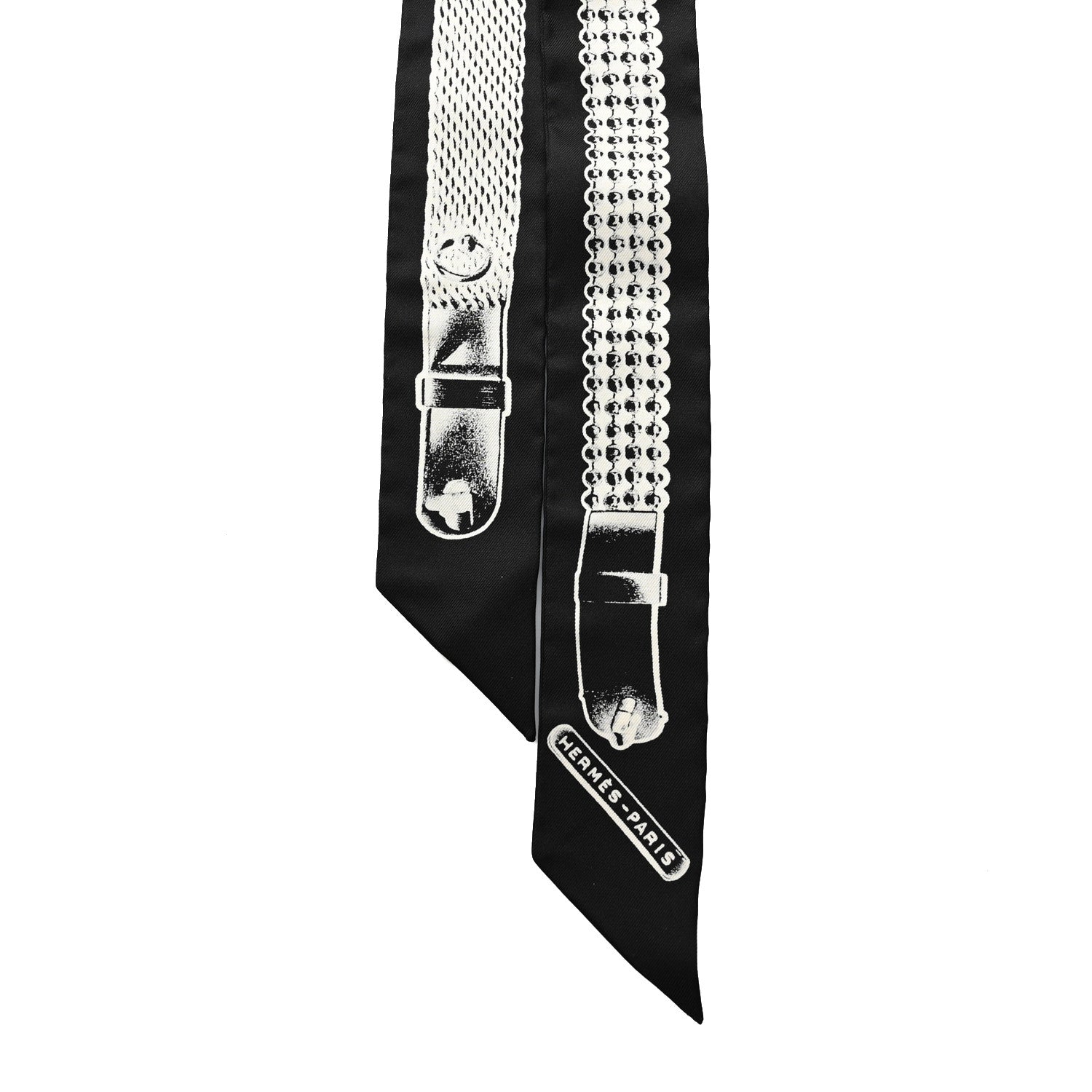 Hermes Silk Le Tresor De Medor Twilly Black White 2 of 4