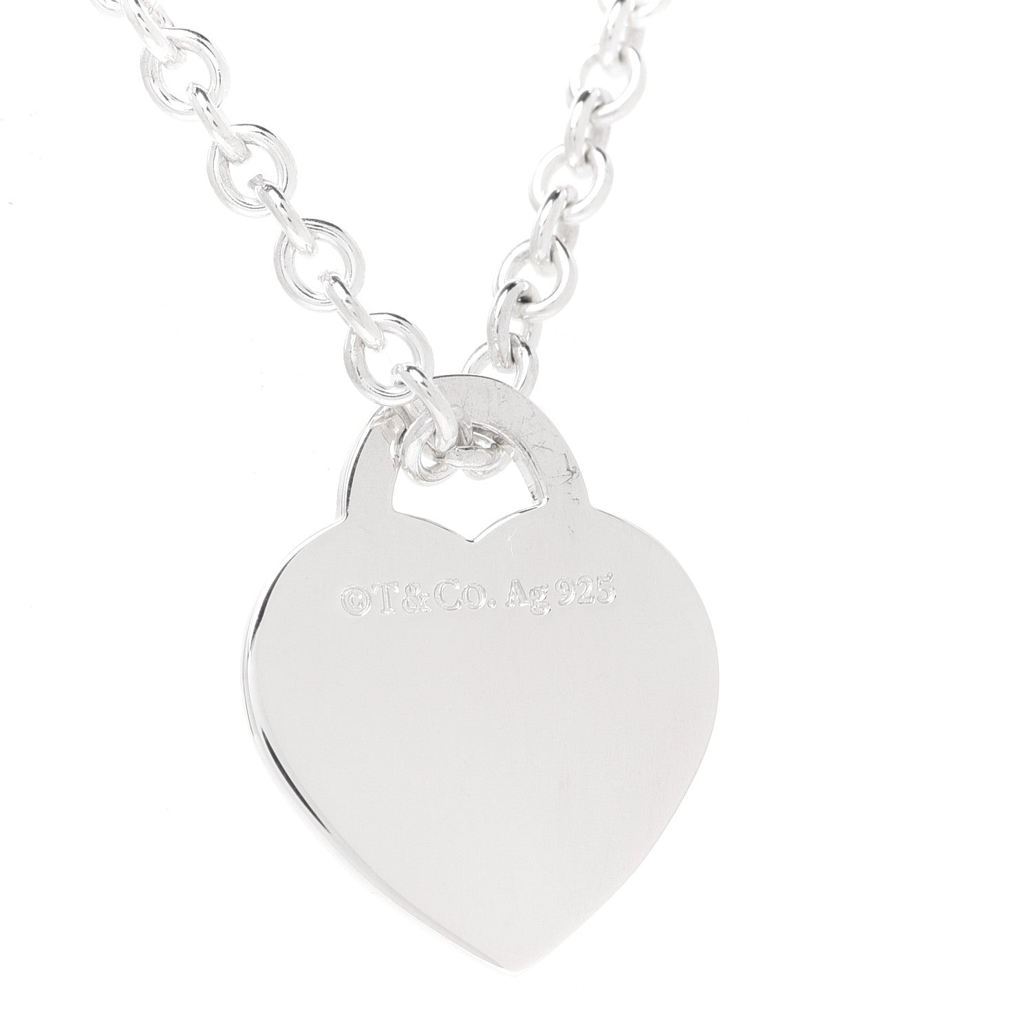 Tiffany Sterling Silver Small Return to Tiffany Heart Pendant Necklace 6 of 7