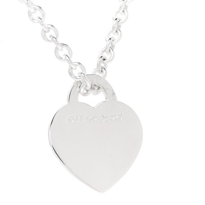 Tiffany Sterling Silver Small Return to Tiffany Heart Pendant Necklace 6 of 7