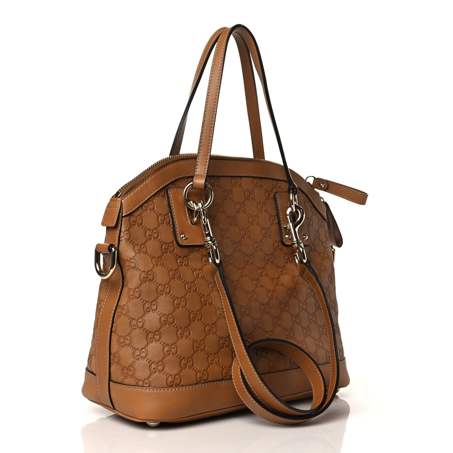 Guccissima Medium Top Handle Bag Light Brown