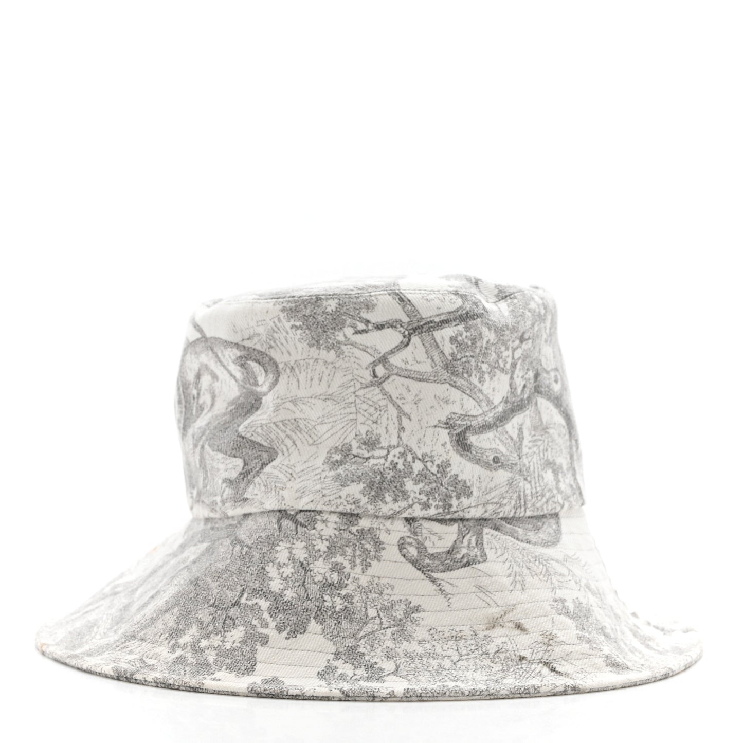 Cotton Dioriviera Toile De Jouy Bob Brim Bucket Hat 58 Gray
