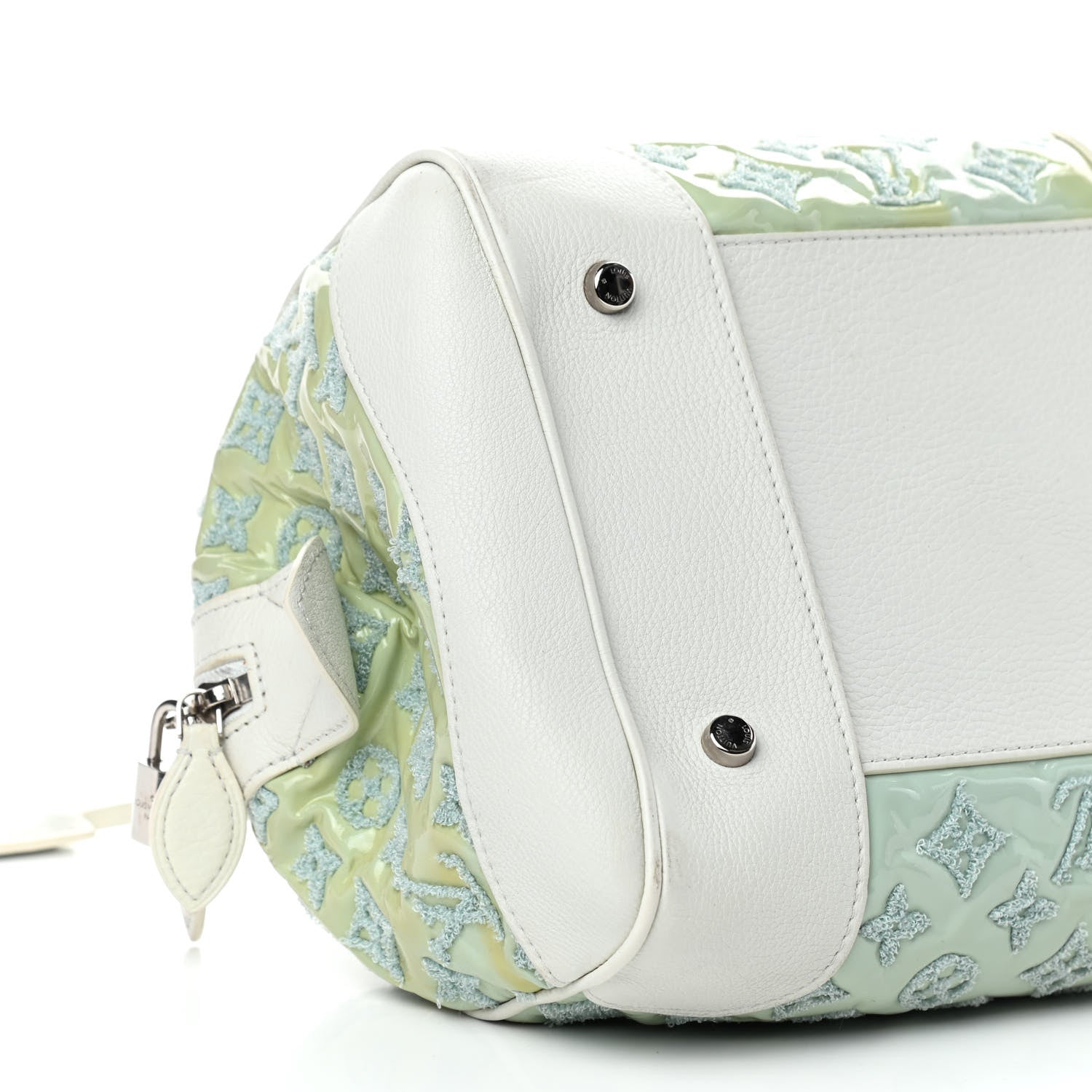 Louis Vuitton Monogram Bouclettes Speedy Round Mint 7 of 9
