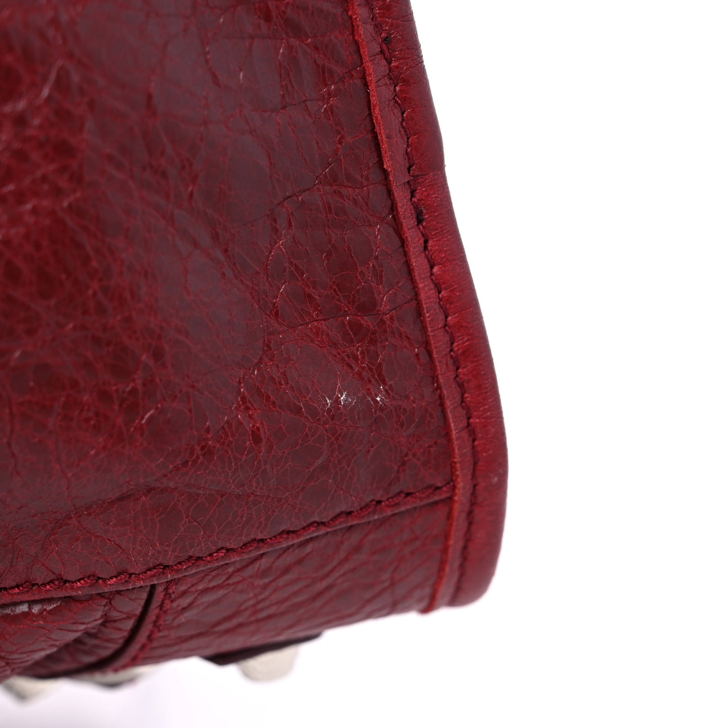 Agneau Giant 12 Silver Hardware City Rouge Cerise