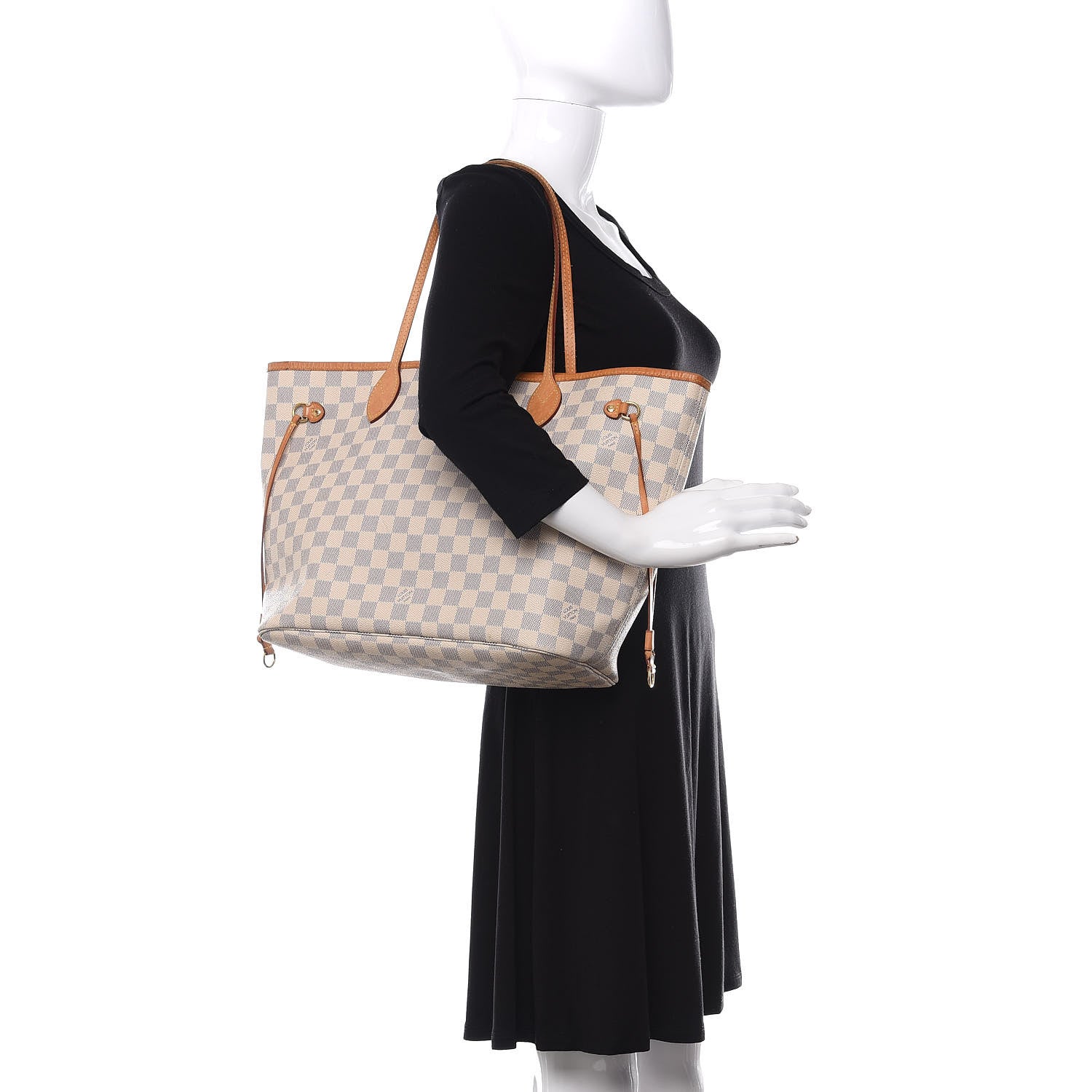 Louis Vuitton Damier Azur Neo Neverfull MM Rose Ballerine 2 of 24