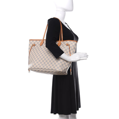 Louis Vuitton Damier Azur Neo Neverfull MM Rose Ballerine 2 of 24