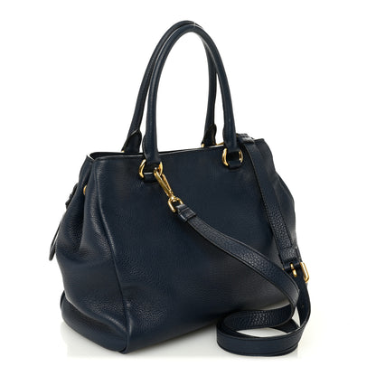 Prada Vitello Phenix Shopping Satchel Baltico 3 of 10